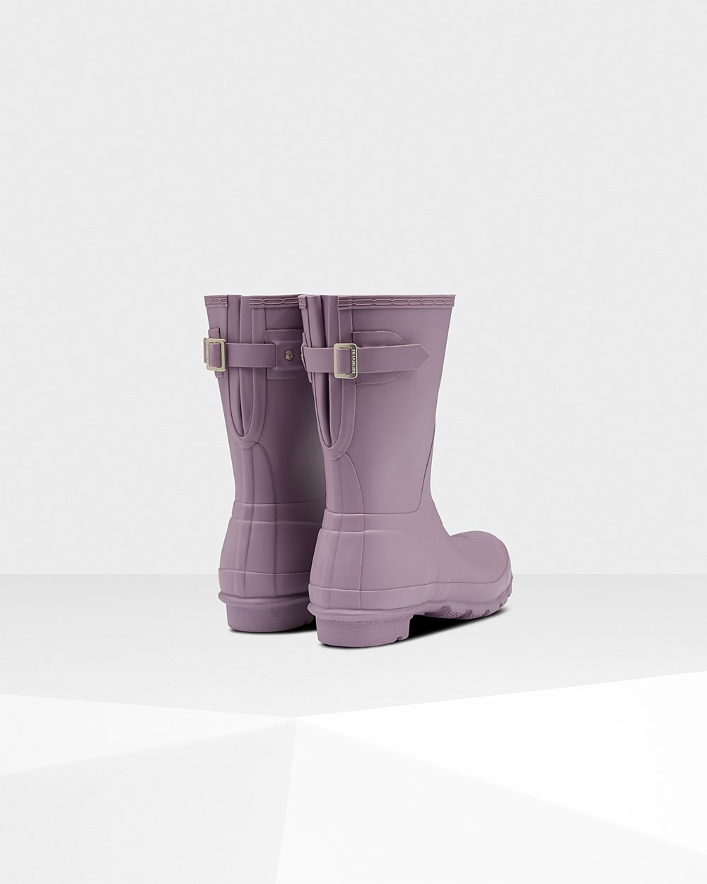 Women Hunter Original Back Adjustable | Short Rain Boots Purple | NZ-12458-EXAW